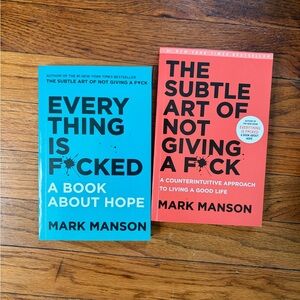 Mark Manson Paperback Bundle - Blue & Coral Covers